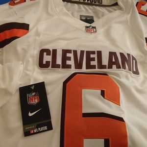 CLE Browns Star QB #6 Baker Mayfield Home white